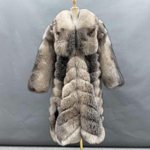 <span class=keywords><strong>Chaqueta</strong></span> con cuello de piel de zorro cruzado para <span class=keywords><strong>mujer</strong></span>, ropa de alta calidad, venta directa de fábrica - Product Image 5