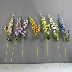 Fournisseur de fleurs artificielles fleurs de <span class=keywords><strong>delphinium</strong></span> à tige unique objets de décoration de mariage fleur en plastique - Product Image 3