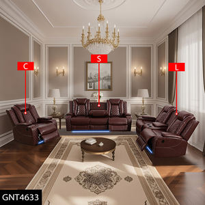 革電気リクライナソファセット家具ホームシアター映画用シートシネマソファパワー調整可能背もたれ付きリビングルーム - Product Image 3