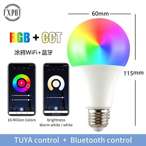 หลอดไฟอัจฉริยะ FXPOT LED E27 9W WiFi RGBWC ปรับความสว่างได้ สำหรับใช้ในบ้าน - Product Image 3
