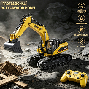 AiJH Excavadora RC de 32 Canales 1:14 HUINA, Totalmente Metálica, con Brazo de Excavación Largo, Modelo 1580, <span class=keywords><strong>Camión</strong></span> Excavadora RC de Ingeniería - Product Image 1