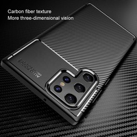 Pour Samsung Galaxy S24 Ultra étui Auto Focus en fibre de carbone étui souple pour Samsung Galaxy S23 S22 FE Slim Cover