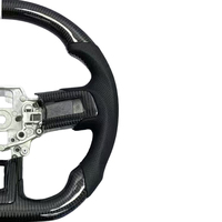 Volant sport en cuir et fibre de carbone GT Shelby compatible avec Ford Mustang 2015 2016 2017 2018 2019 2020 2021 2022