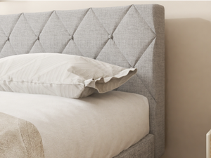 Ensemble <span class=keywords><strong>de</strong></span> meubles <span class=keywords><strong>de</strong></span> décoration intérieure d'appartement en <span class=keywords><strong>bois</strong></span> massif moderne avec cadre <span class=keywords><strong>de</strong></span> <span class=keywords><strong>lit</strong></span>, pied <span class=keywords><strong>de</strong></span> <span class=keywords><strong>lit</strong></span> et tête <span class=keywords><strong>de</strong></span> <span class=keywords><strong>lit</strong></span> en tissu - Product Image 5