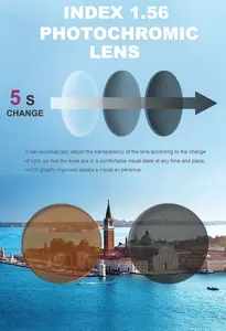 1.56 foto cinza óculos fotocromático Lens preço Grey óculos ópticos Para óculos lentes cheap online