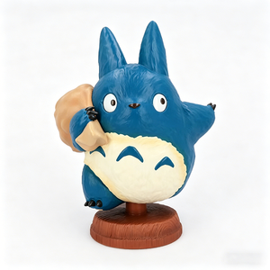 Figurine en résine style <span class=keywords><strong>Totoro</strong></span> bleu, statue <span class=keywords><strong>de</strong></span> collection mignonne d'anime, ornement <span class=keywords><strong>de</strong></span> décoration pour la maison, pour bureau et étagère, cadeau pour les fans d'animation - Product Image 5