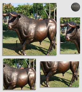 Escultura <span class=keywords><strong>de</strong></span> Toro <span class=keywords><strong>de</strong></span> Latón Grande para Exteriores Personalizada, Estatua <span class=keywords><strong>de</strong></span> Toro Español <span class=keywords><strong>de</strong></span> Bronce <span class=keywords><strong>de</strong></span> Tamaño Real - Product Image 2