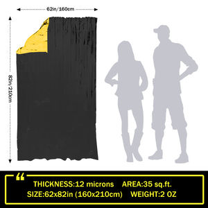 Couverture thermique en Mylar imperméable légère de 1mm de mode portable aluminisée en or pour les visites de premiers soins de survie en plein air - Product Image 2
