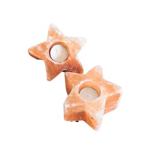 Porte-bougie sel étoile bougies chauffe-plat sel étoile-entreprises siennes - Product Image 2