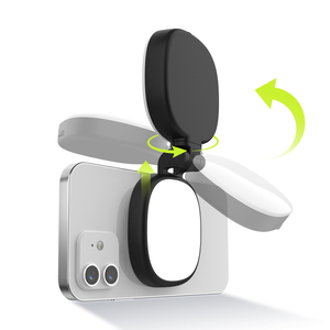 YTGEE Custom Foldable Portable Magnetic Selfie Light Mirror for IPhone12 Rechargeable LED Fill-Light Vlog Makeup Video Recording - Product Image 1