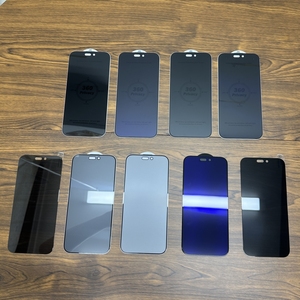 Film de protection en verre trempé à haute galvanoplastie en aluminium au toucher mat violet clair 360 degrés d'intimité pour <span class=keywords><strong>iPhone</strong></span> 16 ProMax 15 14 - Product Image 5