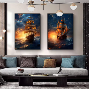 Póster <span class=keywords><strong>Art</strong></span>ístico impreso para decoración del hogar, lienzo de velero, pintura sobre lienzo, decoración de pared moderna, pintura para pared de salón - Product Image 5