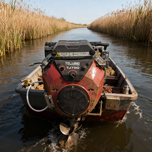 Motor de Gasolina Confiable de 3600 rpm, Eje Horizontal, 27 HP, 744 cc, con Regulador Mecánico para Motores Marinos - Product Image 1
