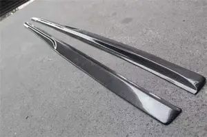 Pemisah Bibir Rok Samping Serat Karbon Gaya GP, untuk Sedan C Class W205 C63 AMG Coupe