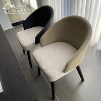 Ensemble de chaises de restaurant, chaises de salle à manger pour table à dîner, chaise de salle à manger moderne de luxe en bois noir et rembourrée