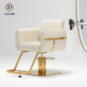 Muebles de peluquería con base de oro moderno de lujo, silla de peluquero elegante, bomba hidráulica, equipo de Barbería para peluquería - Product Image 1
