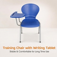 Chaise d'étudiant en plastique durable et portable, couleur personnalisée, moderne, pour salle de classe, salle de formation, usage scolaire/bureau