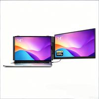 Moniteur portable rotatif S8 14 pouces triple écran 1080P FHD IPS pour station de travail professionnelle multi-tâches – Vente en gros usine