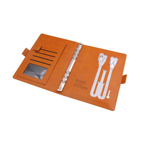 Tùy chỉnh A5 lá lỏng lẻo máy tính xách tay da với 100 sheets không dây LED biểu tượng ngân hàng điện nhiệt ràng buộc giáng sinh quà tặng doanh nghiệp - Product Image 3