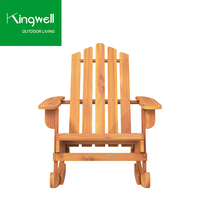 Chaise berçante d'extérieur en bois massif de teck pour bistro moderne adultes loisirs chaise rock pour jardin patio plage événements villa meubles
