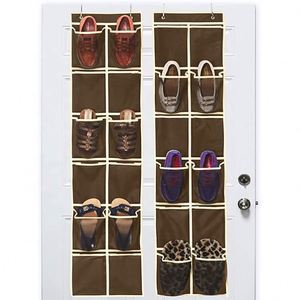 Large Sturdy 12 Pockets <b>Shoe</b> Storage Hanging Organizer with 2 Steel Door Hooks - Product Image 5