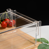 Caja Rectangular Transparente de Acrílico para Tiramisú con Tapa Deslizante, Apta para Alimentos, Exhibición de Postres, Embalaje para Regalos, Caja Transparente para Mousse