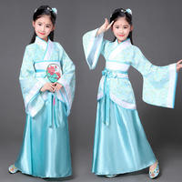 Traditionnel Vintage Chinois Robe En Soie Costume Filles Kimono Chine Ethnique Étudiants Chorus Danse Hanfu Costume