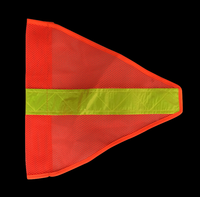 Antenne de fouet à lumière LED rouge directe, avec base de dégagement rapide et drapeau réfléchissant rouge