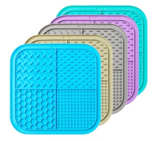 Pet Licking <b>Pad</b> Silicone Cat and Dog Slow Food Plate <b>Suction</b> Cup Licking Slow Food <b>Pad</b> Dog Anti Choking Silicone Slow Food Plate - Product Image 1