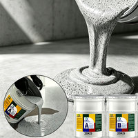 Peinture époxy bicomposante auto-nivelante, imperméable et antidérapante, à base de sable coloré, pour revêtement de sol en béton