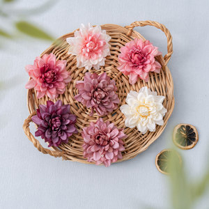 ดอกดาเลียประดิษฐ์ CallaFloral สีชมพู ขาวนม และม่วง สำหรับตกแต่งงานแต่งงานในร่ม สไตล์ INS - Product Image 1