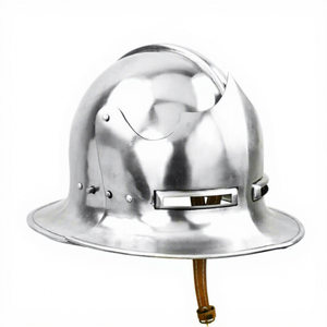 Bouilloire médiévale chapeau pointu Pot casque Cosplay reconstitution casque armure argent polonais suisse visière bouilloire-Sallet casque en acier - Product Image 1