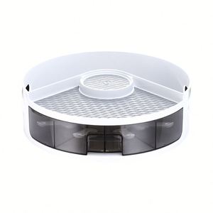Transparent Plastic Double Rust Resistant Lazy Kitchen Spice <b>Rack</b> Makeup Storage 360 Degree Turntable Rotating Seasoning - Product Image 6