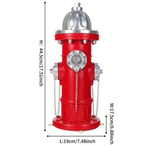 <strong>Resin</strong> Fire Hydrant for Dogs to Pee, 20 Inch <strong>Backyard</strong> Decoration Outdoor Statue Firefighter Men's Gift - Product Image 5