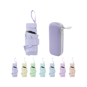 Lichtgewicht Opvouwbare Multi Color Capsule Uv-Resistente Zwarte Mini Op Maat Reclame Zonneparaplu Met Logo - Product Image 6