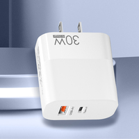 Chargeur de téléphone portable USB Type C 30W QC3.0, charge rapide PD 20W, adaptateur secteur pour charge rapide mobile, chargeur mural