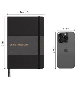 High Quality Hardcover A5 Daily Planner Lined Leather <b>Journal</b> Notebook with 100GSM Thick Paper Thread Sewn 80 Sheets - Product Image 2