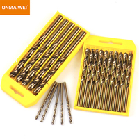 Foret hélicoïdal M35 Cobalt HSS Jobber Length avec tige droite Lot de 10 PCS