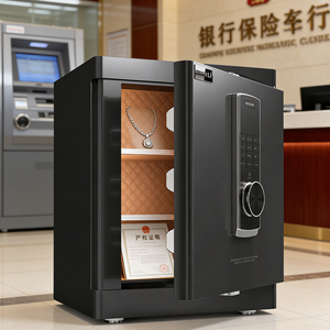 Caja Fuerte W1-45 de Acero con Cerradura Electrónica de Huella Dactilar y Código, Caja Fuerte Mediana con Llave para Hogar, Hospital, Escuela, Dormitorio, Hotel, Banco - Product Image 4