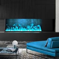 Led vapor niebla decoración interior 72 pulgadas 3D atomizado colorido llama simular fuego eléctrico agua vapor interior chimenea