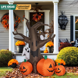 विशाल inflatable आउटडोर सजावट 8 फीट हेलोलीन इंफ्लेटेबल पेड़ के साथ फूल - Product Image 4