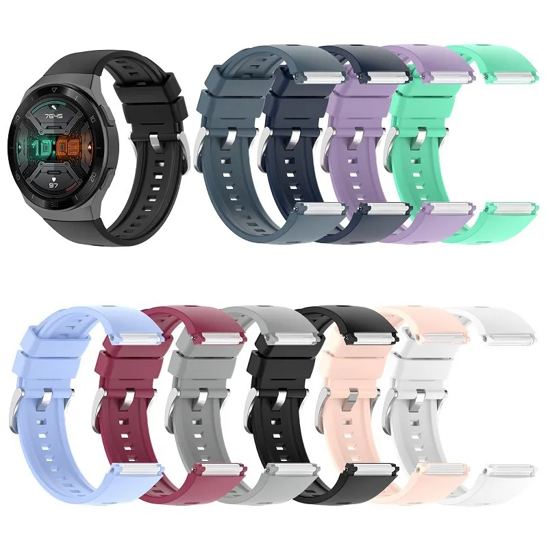 22mm Original Metal Buckle Smart Band Replacement For Huawei Watch GT 2e Silicone Sport Watch Strap