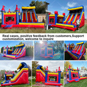Trung Quốc <span class=keywords><strong>Inflatable</strong></span> Combo Trượt Với Jumping Castle <span class=keywords><strong>Bouncer</strong></span> Nhà - Product Image 2