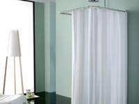 Rideau de douche pliable pour salle de bain, imperméable, épais, de qualité supérieure, en polyester imprimé, pour la séparation des zones humides et sèches
