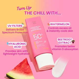 Nhãn hiệu riêng dưa hấu làm mát Kem chống nắng SPF 50 tự nhiên trọng lượng nhẹ da kẽm khoáng Kem chống nắng Kem Aqua Gel không có màu trắng đúc - Product Image 4