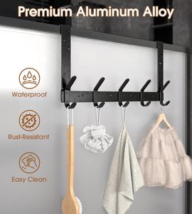 Heavy Duty Carbon Steel Over Door Hanger Space Saving Multipurpose Coat Rack for Home Office - Product Image 4