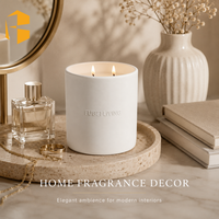 Pot à bougie en céramique douce au toucher FUBEI LIVING, taille personnalisée, logo en relief, conteneur noir mat avec boîte cadeau, récipient à bougie OEM