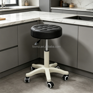 Taburete de Bar Metálico Portátil Ligero de Venta Caliente con Ajuste de Altura por Presión de Gas, Asiento Giratorio de Cuero, Móvil, Moderno, para Escuela u Consultorio Médico - Product Image 5