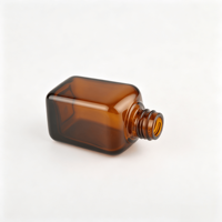 Benutzerdefiniertes Logo Goldprägung 30ml Bernsteinfarbene Quadratische Tropfflasche aus Glas Ätherisches Öl Serum Kosmetikverpackung mit Angepasster Box