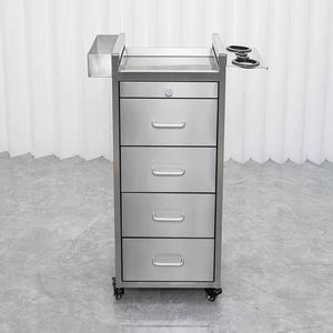 Chariot à outils en acier inoxydable pour salon de coiffure, armoire à outils pour salon de coiffure, étagère de rangement multifonctionnelle pour salon de coiffure - Product Image 4